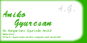 aniko gyurcsan business card